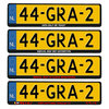 Auto kentekenplaathouder met eigen tekst Nederland en Belgi&euml; (ENKEL DE HOUDER)