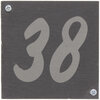 Leisteen naambordje huisnummer met schroefbevestigiging 10 x 10 cm 1