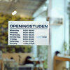 Openingstijden bord wit 200 x 120 mm
