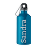RVS drinkfles enkellaags met karabijnhaak 500ml turquoise