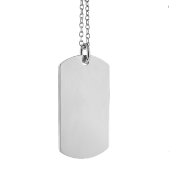 Sleutelhanger / ketting hanger dogtag chrome