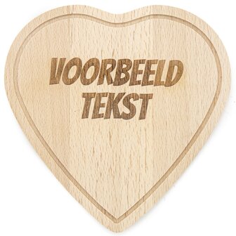 Houten hart 16 cm x 16 cm