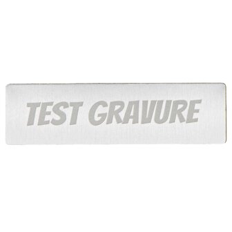 Aluminium naambordje geborsteld 62 x 17 mm
