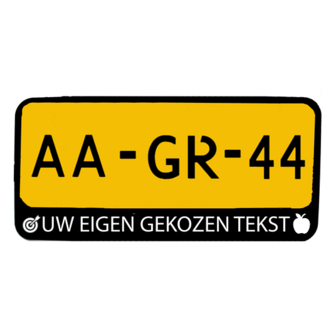 USA 18:2 kentekenplaathouder met eigen tekst (ENKEL DE HOUDER!)