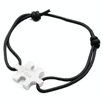 Armband puzzel zwart