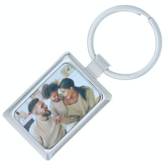 Sleutelhanger met foto rechthoekig