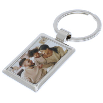 Sleutelhanger met foto rechthoekig
