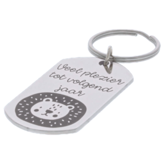 Sleutelhanger rvs dogtag