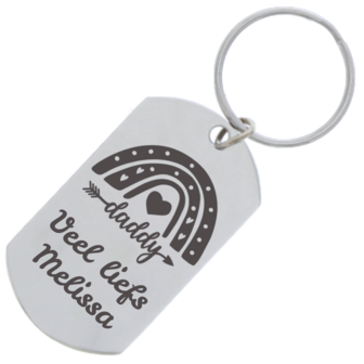 Sleutelhanger rvs dogtag vader 1