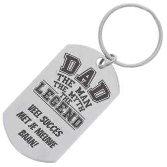 Sleutelhanger rvs dogtag vader 2