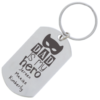 Sleutelhanger rvs dogtag vader 4