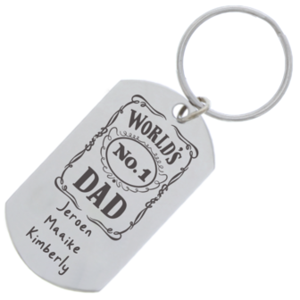 Sleutelhanger rvs dogtag vader 6