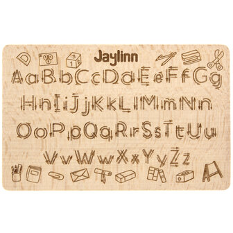 Houten alfabet hulp plankje voor kinderen
