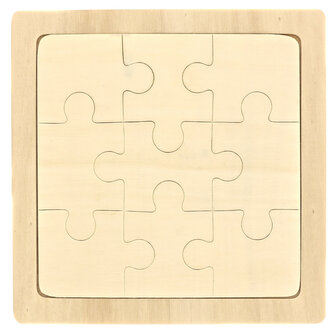 Houten Puzzel - Met foto - Vierkant 12,5 cm x 12,5 cm