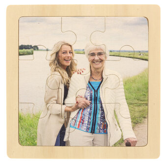 Houten Puzzel - Met foto - Vierkant 12,5 cm x 12,5 cm