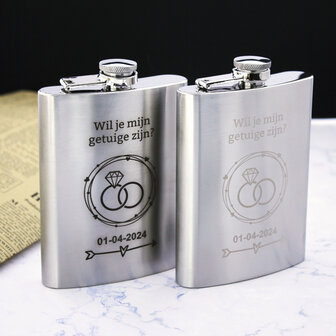 RVS zakfles / heupfles 240ml