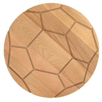 Houten voetbal snijplank / borrelplank ⌀ 26 cm