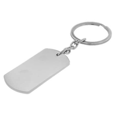 Sleutelhanger / ketting hanger dogtag chrome