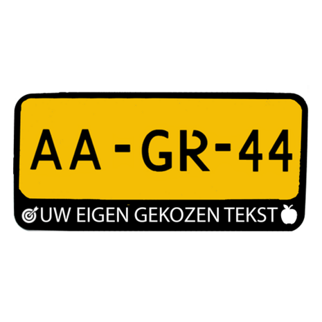 USA 18:2 kentekenplaathouder met eigen tekst (ENKEL DE HOUDER!)