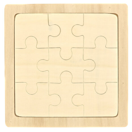 Houten Puzzel - Met foto - Vierkant 12,5 cm x 12,5 cm