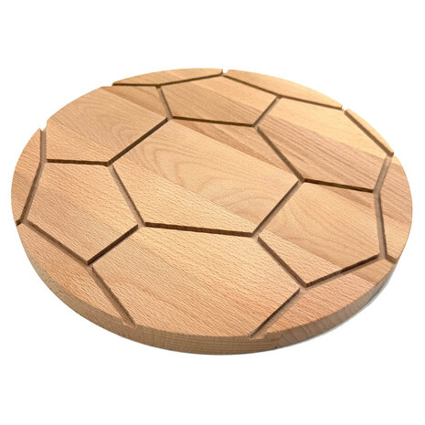 Houten voetbal snijplank / borrelplank ⌀ 26 cm