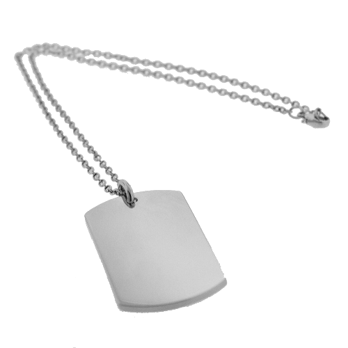 Sleutelhanger / ketting hanger dogtag chrome