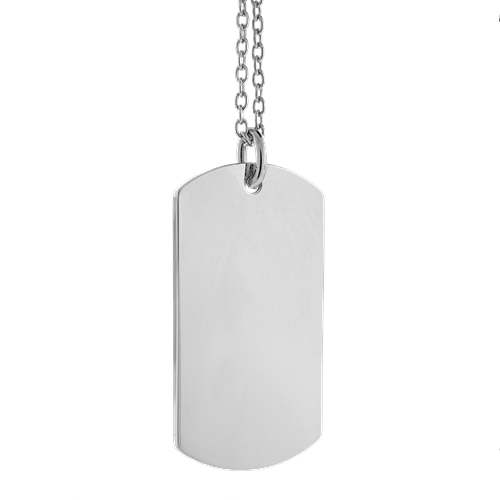 Sleutelhanger / ketting hanger dogtag chrome