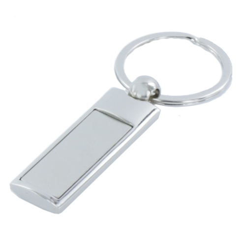 Sleutelhanger silver rectangle