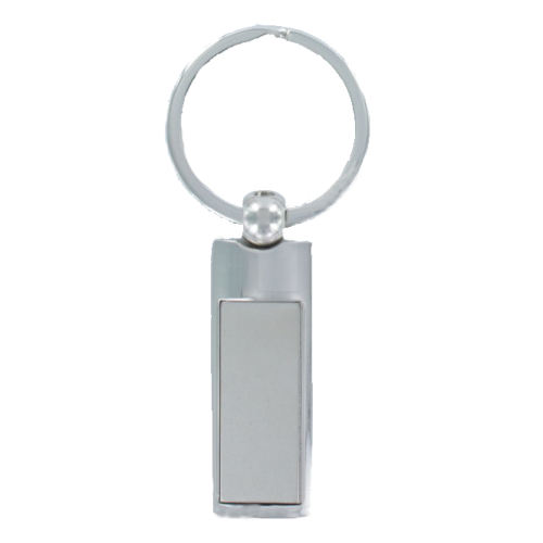 Sleutelhanger silver rectangle