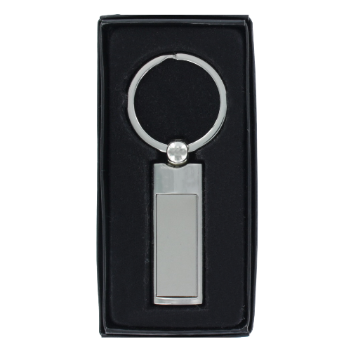 Sleutelhanger silver rectangle