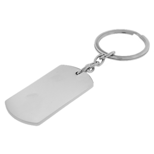 Sleutelhanger / ketting hanger dogtag chrome met tekening