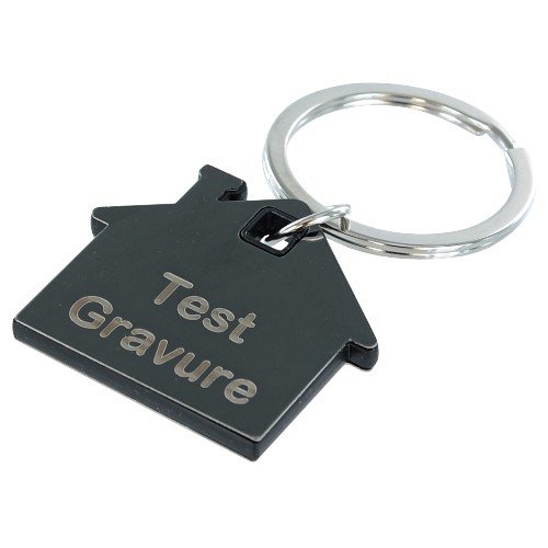 Sleutelhanger huis black