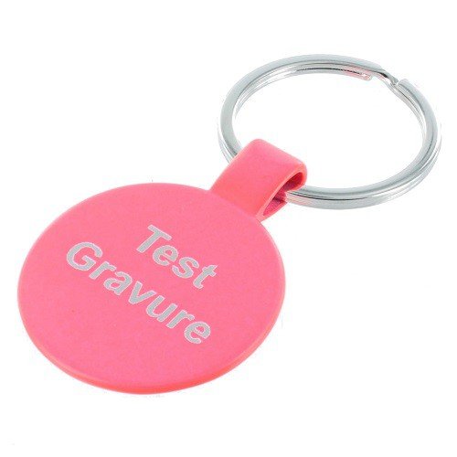 Sleutelhanger roze rond