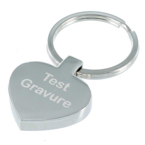 Sleutelhanger chrome hart deluxe