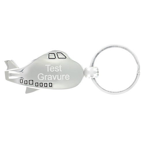 Sleutelhanger vliegtuig chrome