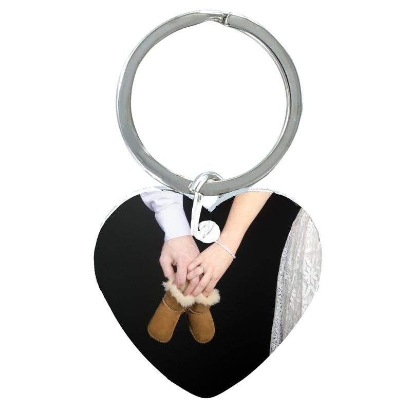 Sleutelhanger chrome hart deluxe 2 met foto