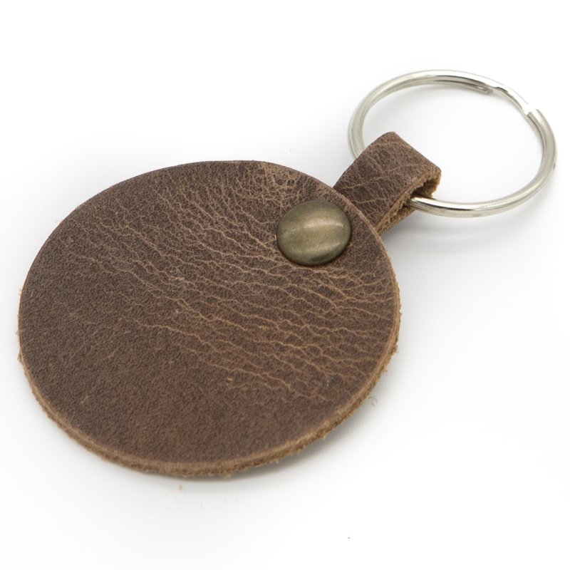 Sleutelhanger leer rond