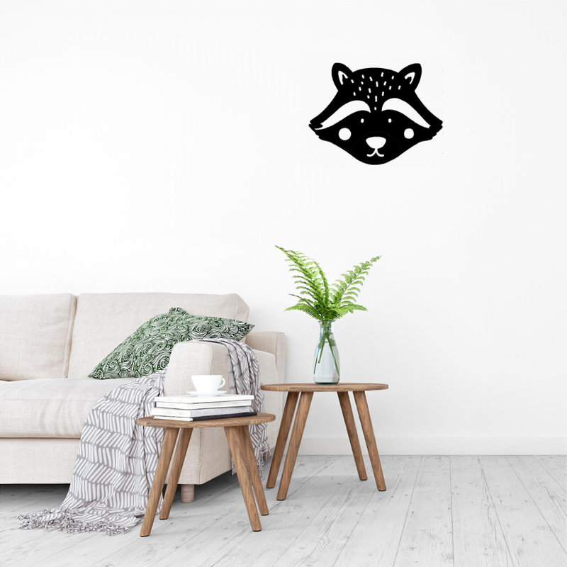 Wanddecoratie Wasbeer 1