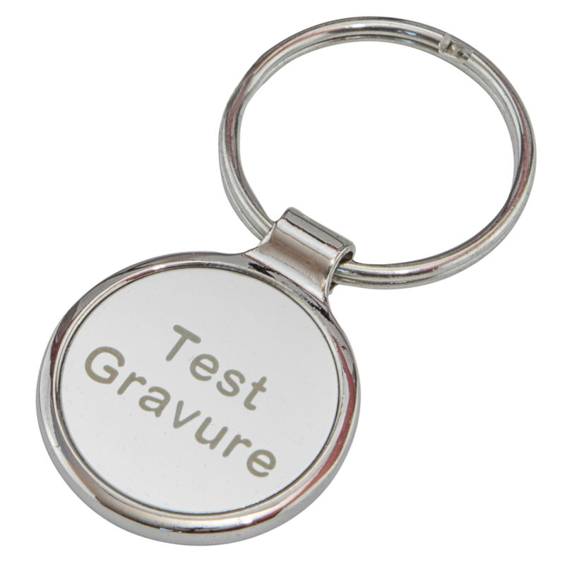 Sleutelhanger chrome round