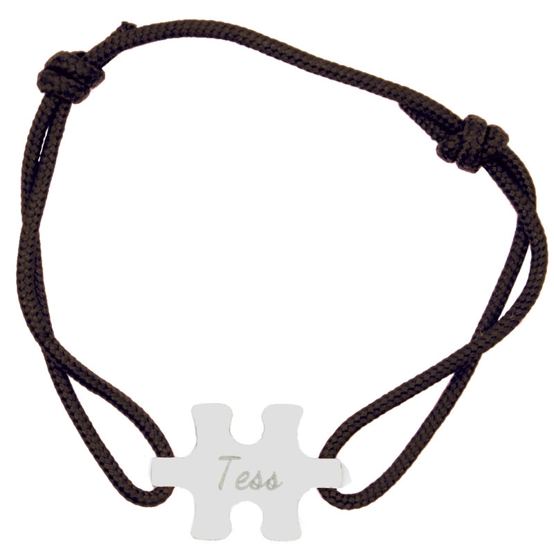 Armband puzzel zwart