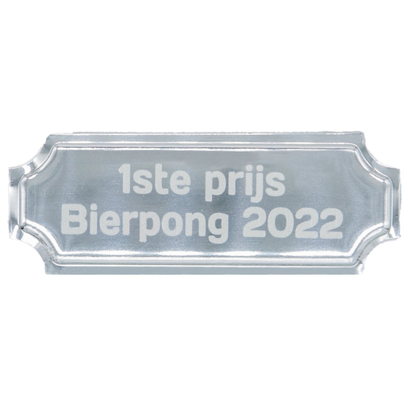 Aluminium naambordje luxe 55 x 20 mm