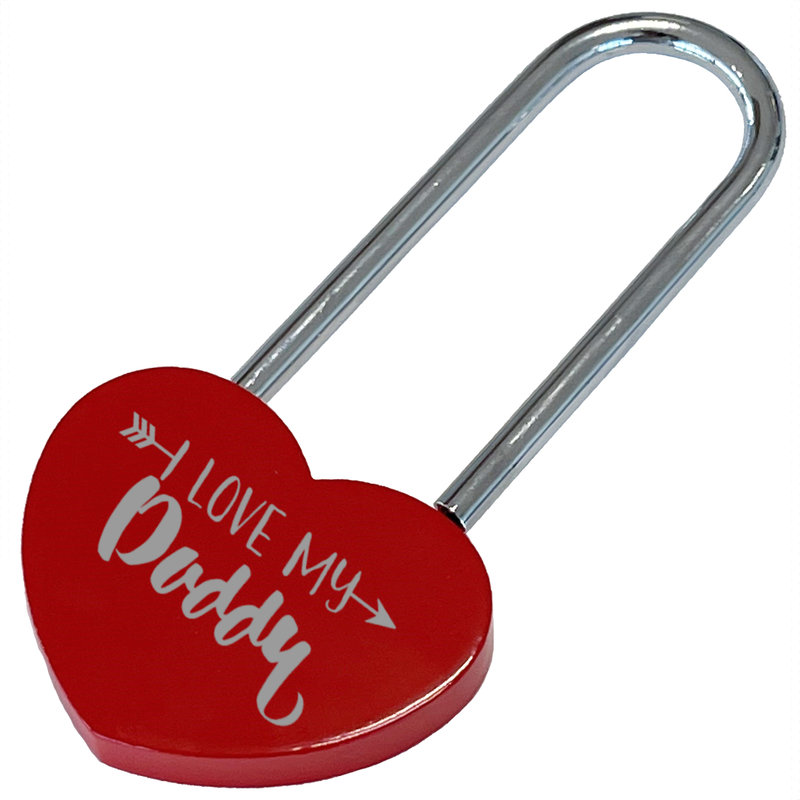Hangslot liefdesslot hart rood