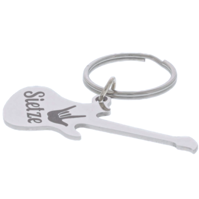 Sleutelhanger rvs gitaar
