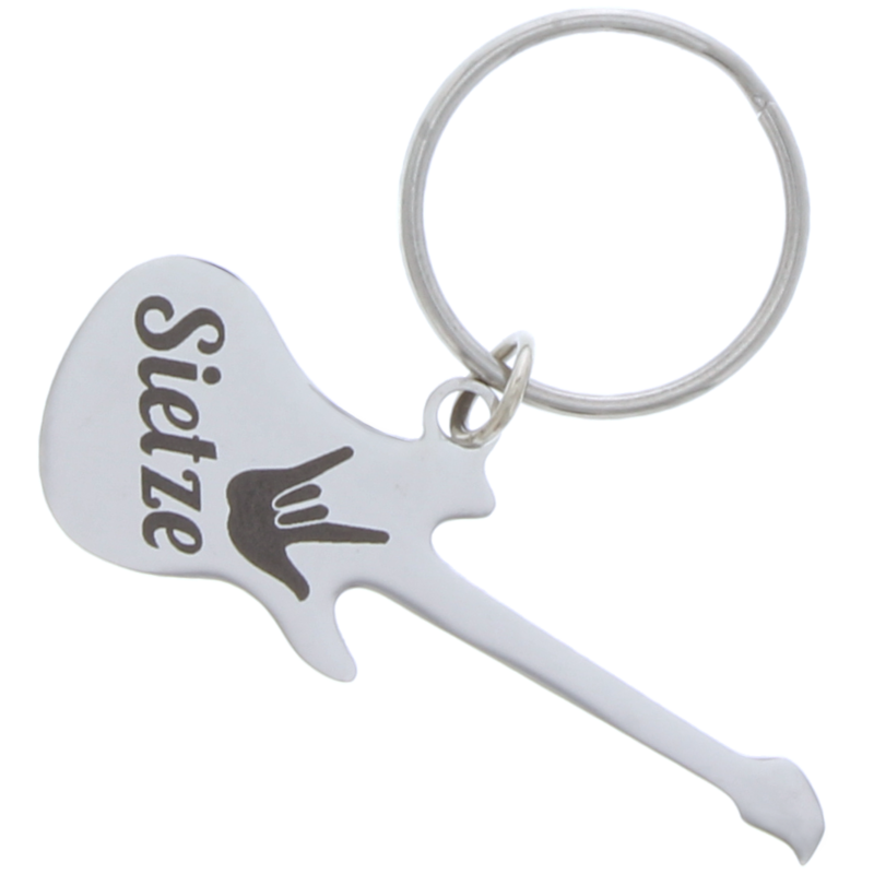 Sleutelhanger rvs gitaar
