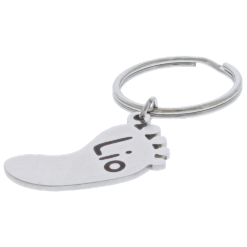 Sleutelhanger rvs voet