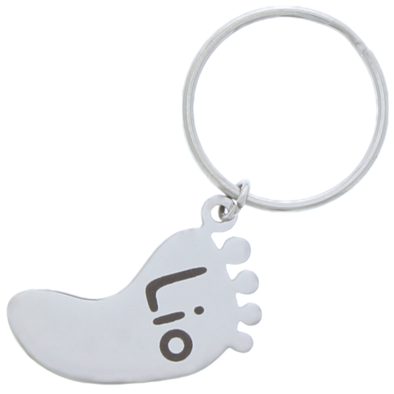 Sleutelhanger rvs voet