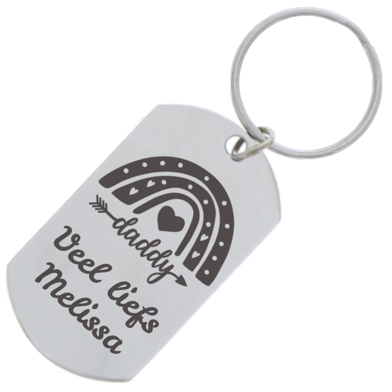 Sleutelhanger rvs dogtag vader 1