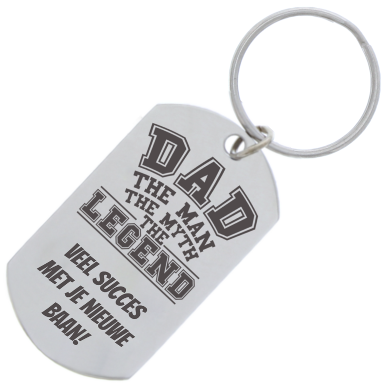 Sleutelhanger rvs dogtag vader 2