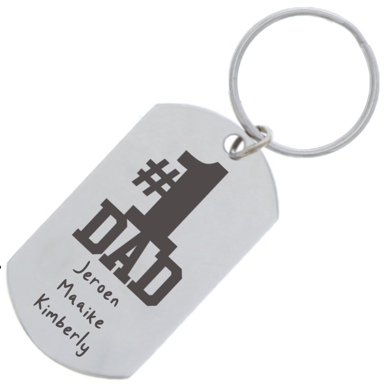 Sleutelhanger rvs dogtag vader 3