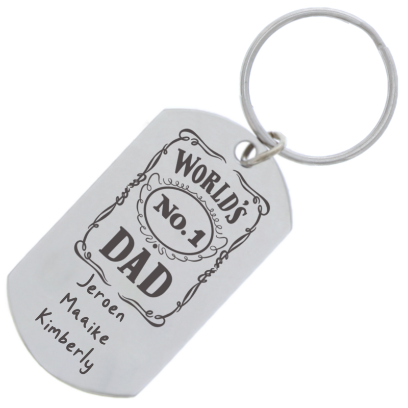 Sleutelhanger rvs dogtag vader 6